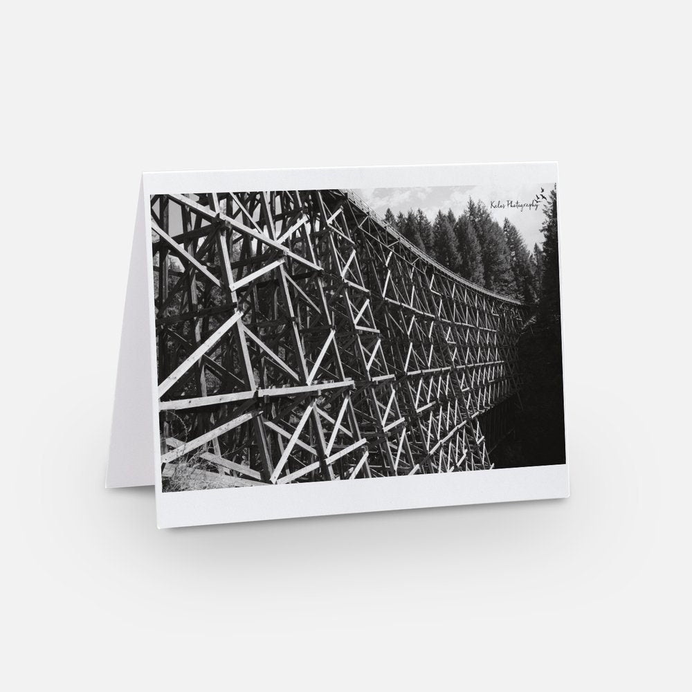 B&W card for black and white card lover of trains card lover train card of train trestle